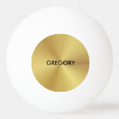 Gepersonaliseerde, glanzende metallic gouden textu pingpongballen (Voorkant)