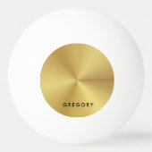 Gepersonaliseerde, glanzende metallic gouden textu pingpongballen (Achterkant)