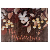 Gepersonaliseerde glas snijden katoenen tak op don snijplank (Voorkant)