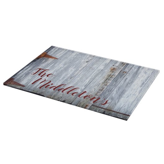 Gepersonaliseerde Glas Snijden Witte Wash Hout Sch Snijplank (Hoek)