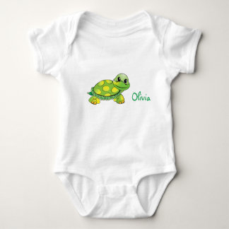 Gepersonaliseerde glimlachschildpad romper