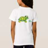 Gepersonaliseerde glimlachschildpad t-shirt (Achterkant)