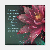 Gepersonaliseerde Glitter Bloem Koelkast Magnet Magneet (Voorkant)