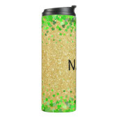 Gepersonaliseerde Glitter & Shamrocks Thermosbeker (Gedraaid links)