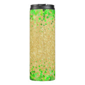 Gepersonaliseerde Glitter & Shamrocks Thermosbeker (Achterkant)