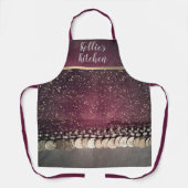 Gepersonaliseerde glitterij sterren munt sjaal schort (Voorkant)