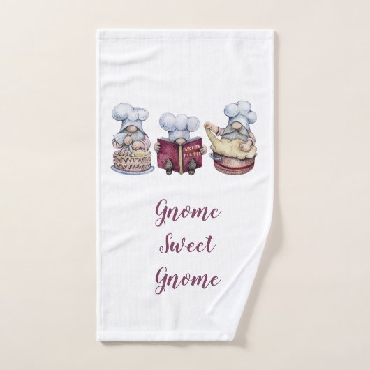 Gepersonaliseerde gnome Sweet Gnome Baking Gnomen Handdoek (Handdoek)