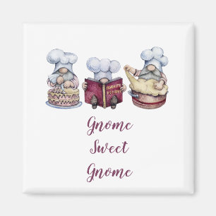 Gepersonaliseerde gnome Sweet Gnome Baking Gnomen Magneet