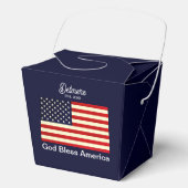 Gepersonaliseerde God Bless America vlag Bedankdoosjes (Voorkant)