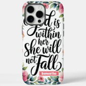 Gepersonaliseerde God is binnenin haar Christelijk Case-Mate iPhone Case (Achterkant)