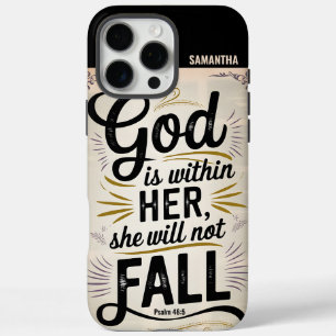 Gepersonaliseerde God is in haar  Christelijk iPhone 16 Pro Max Hoesje