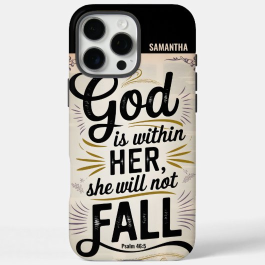 Gepersonaliseerde God is in haar Christelijk Case-Mate iPhone Case (Achterkant)