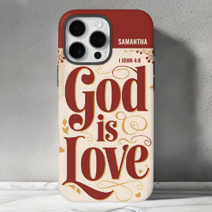 Gepersonaliseerde God is liefde  Christelijk iPhone 16 Pro Max Hoesje