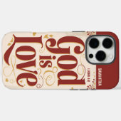 Gepersonaliseerde God is liefde  Christelijk Case-Mate iPhone Case (Achterkant (horizontaal))