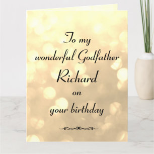 Gepersonaliseerde godfather Birthday Kaart