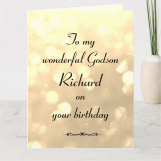 Gepersonaliseerde Godson Birthday Kaart
