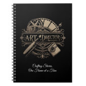 Gepersonaliseerde Gold Art Director Spiral Notitieboek (Voorkant)