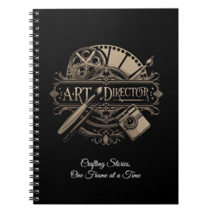 Gepersonaliseerde Gold Art Director Spiral Notitieboek