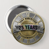 Gepersonaliseerde Gold en Silver Retirement Button (Voorkant /achterkant)