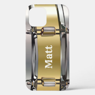 Gepersonaliseerde Gold Snare Drum iPhone 12 Pro Hoesje