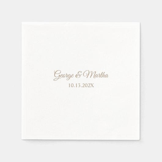 Gepersonaliseerde Golden 50th Wedding Jubileum Par Servet (Voorkant)