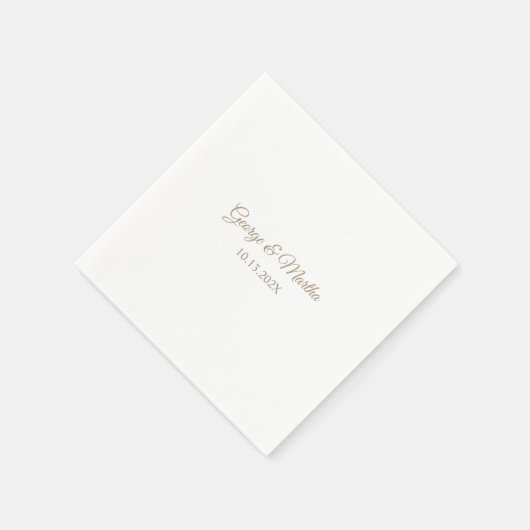 Gepersonaliseerde Golden 50th Wedding Jubileum Par Servet (Hoek)