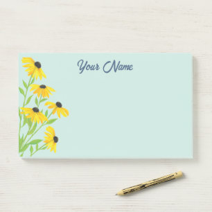 Gepersonaliseerde Golden Black Eyed Susan bloemen Post-it® Notes