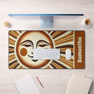 Gepersonaliseerde Golden Boho Sun Gift Bureaumat