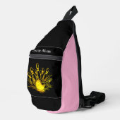 Gepersonaliseerde Golden Bowling Team Design Sling Bag (Rechterhoek)