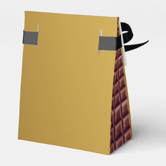 Gepersonaliseerde Golden Chocolate Snoep Bar Verja Bedankdoosjes (Achterkant)