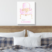 Gepersonaliseerde Golden Retriever Art Hondenliefh Canvas Afdruk (Insitu (Slaapkamer))