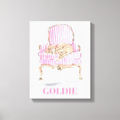 Gepersonaliseerde Golden Retriever Art Hondenliefh Canvas Afdruk (Voorkant)