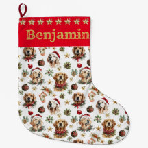 Gepersonaliseerde Golden Retriever Dog Christmas S