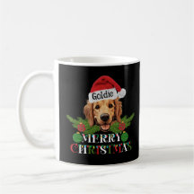 Gepersonaliseerde Golden Retriever Vrolijk Kerstfe