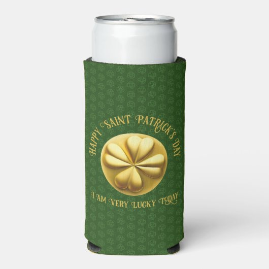 Gepersonaliseerde Golden Shamrock St. Patrick's Da (Seltzer Voorkant)