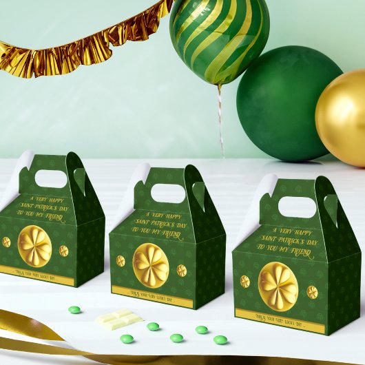 Gepersonaliseerde Golden Shamrock St. Patrick's Da Bedankdoosjes