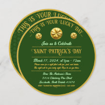 Gepersonaliseerde Golden Shamrock St. Patrick's Da