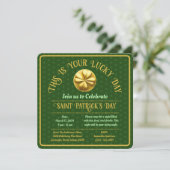 Gepersonaliseerde Golden Shamrock St. Patrick's Da Kaart (Staand voorkant)