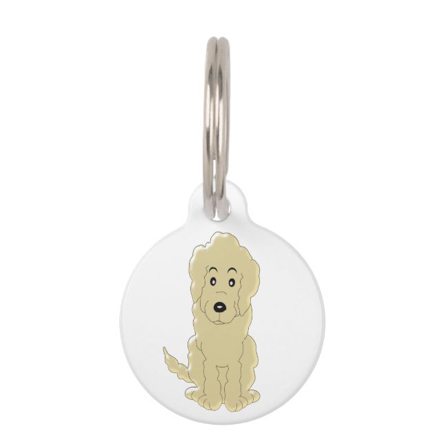Gepersonaliseerde Goldendoodle Dog Design Huisdierpenning (Voorkant)
