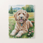 Gepersonaliseerde Goldendoodle Legpuzzel (Verticaal)