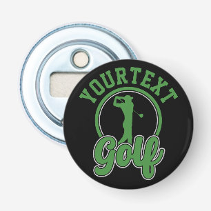 Gepersonaliseerde Golf ADD NAAM Retro Pro Golfer S Button Flesopener
