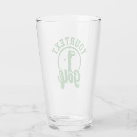 Gepersonaliseerde Golf ADD NAAM Retro Pro Golfer S Glas (Achterkant)