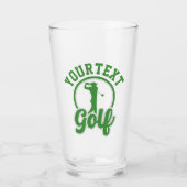 Gepersonaliseerde Golf ADD NAAM Retro Pro Golfer S Glas (Voorkant)