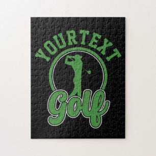 Gepersonaliseerde Golf ADD NAAM Retro Pro Golfer S Legpuzzel