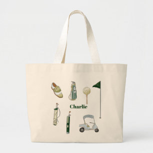 Gepersonaliseerde golf canvas tas