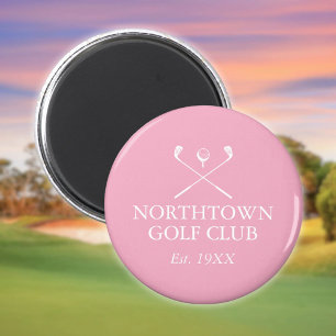 Gepersonaliseerde Golf Club Naam Roze Magneet