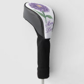 Gepersonaliseerde Golf Hoesje Head met Chrysanthem Golfheadcover (Schuin)