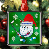 Gepersonaliseerde Golf Kerstboom Ornamenten