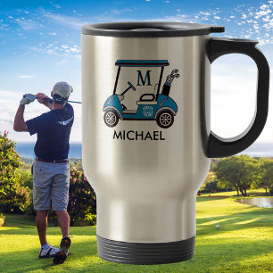 Gepersonaliseerde Golf met Winkelwagen Commuter Reisbeker