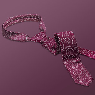 Gepersonaliseerde Golf Monogram Naam Bourgogne Gol Stropdas